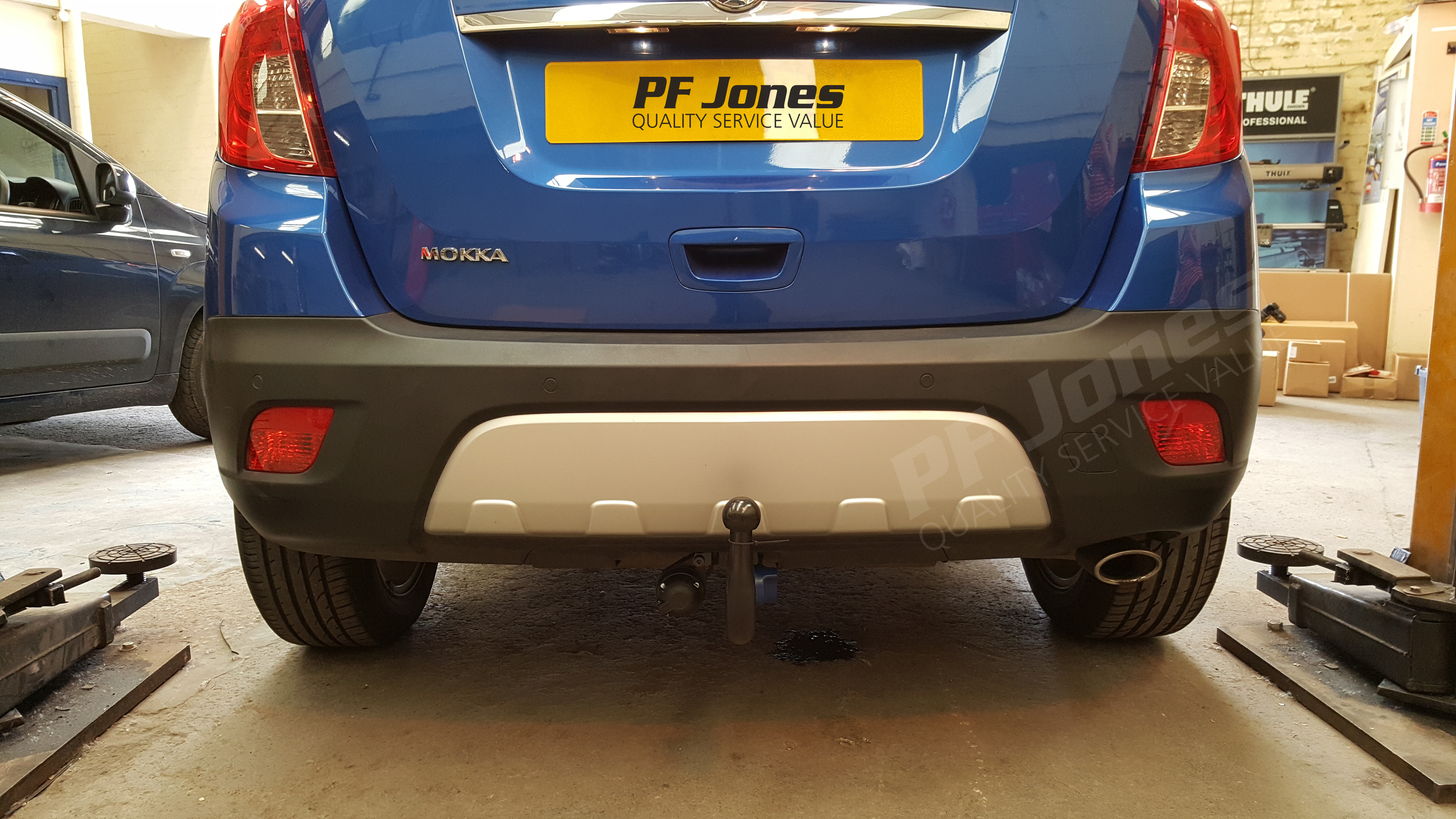 Vauxhall Mokka fitted with a Witter detachable swan neck towbar and 7 pin electrics.