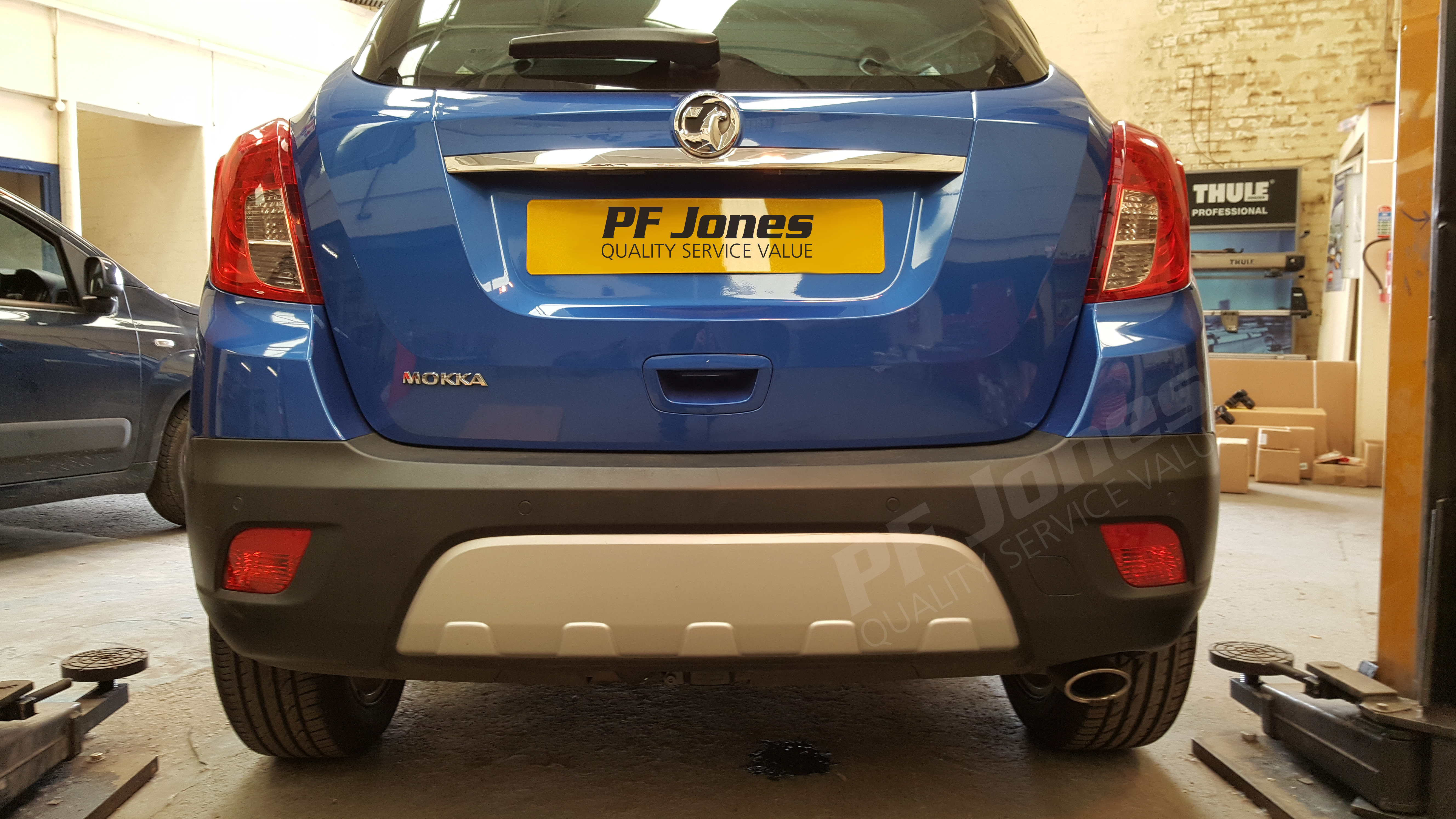 Vauxhall Mokka fitted with a Witter detachable swan neck towbar and 7 pin electrics.