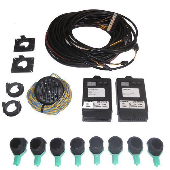 Laserline 8 Pot Flush Fit Front & Rear Parking Sensors Kit EPS8009CB
