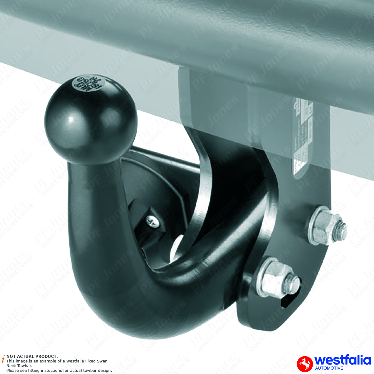 Westfalia Detachable Swan Neck Towbar For Ford Focus Convertible 2006 />