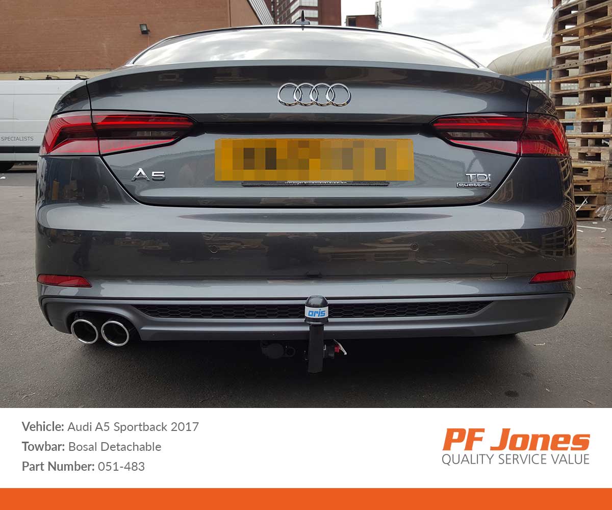 Audi A5 B9 Sportback 2016 Onwards Oris Detachable Towbar