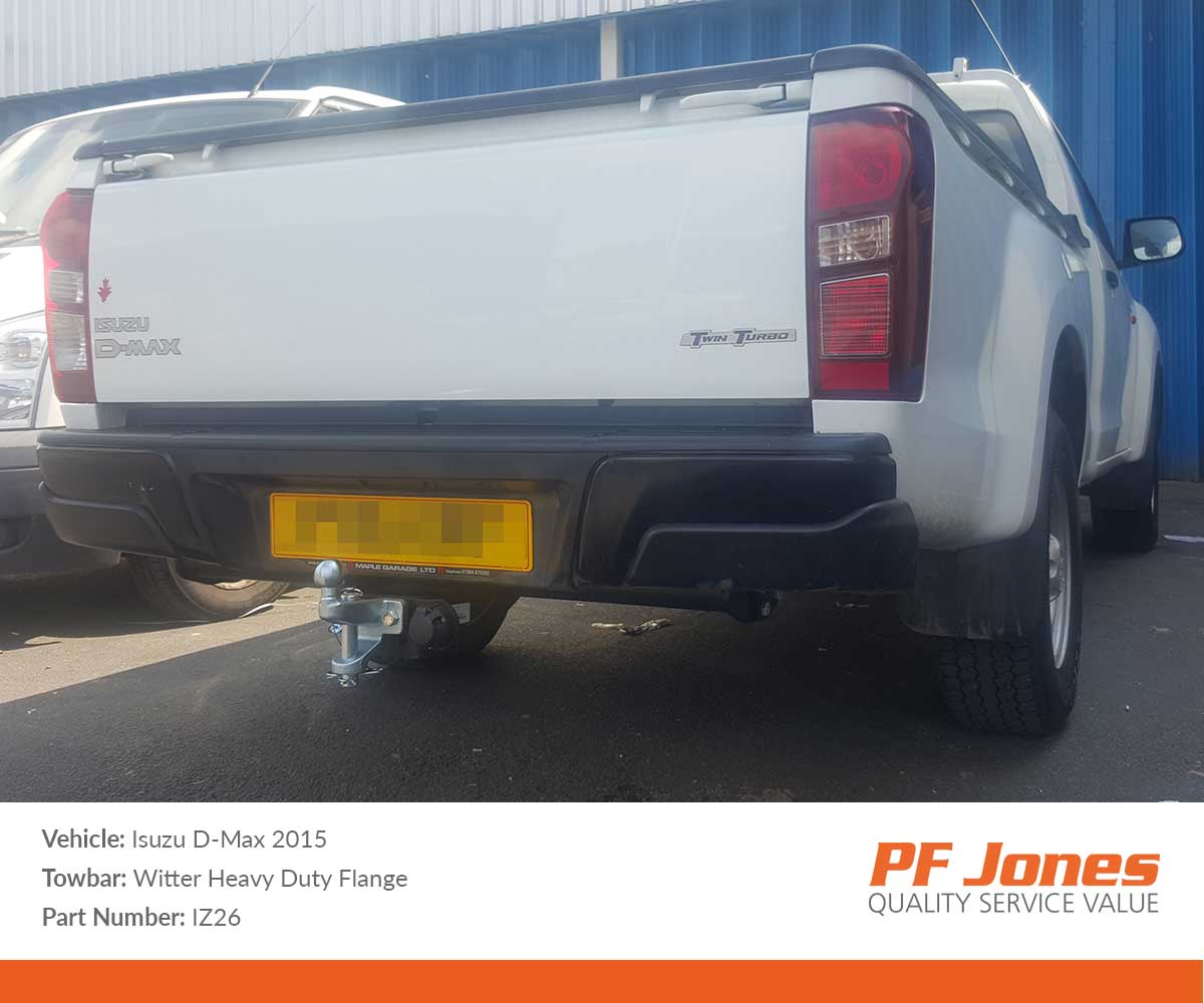 Isuzu DMax 2012 Onwards Heavy Duty Witter Flange Towbar