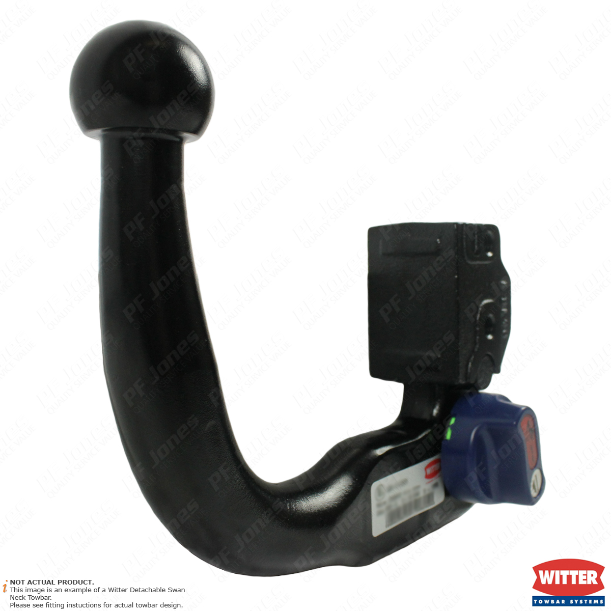 34202/F_A1 Fixed Swan Neck Towbar For Ssangyong KYRON 13 Pin Electrics SUV 05 