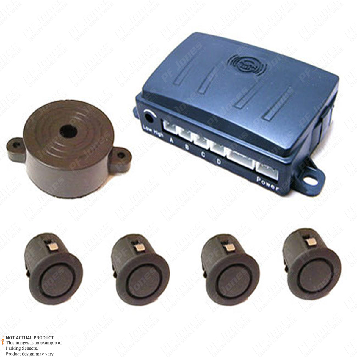 Black Rear Parking Sensors including Fitting RPSFITTED