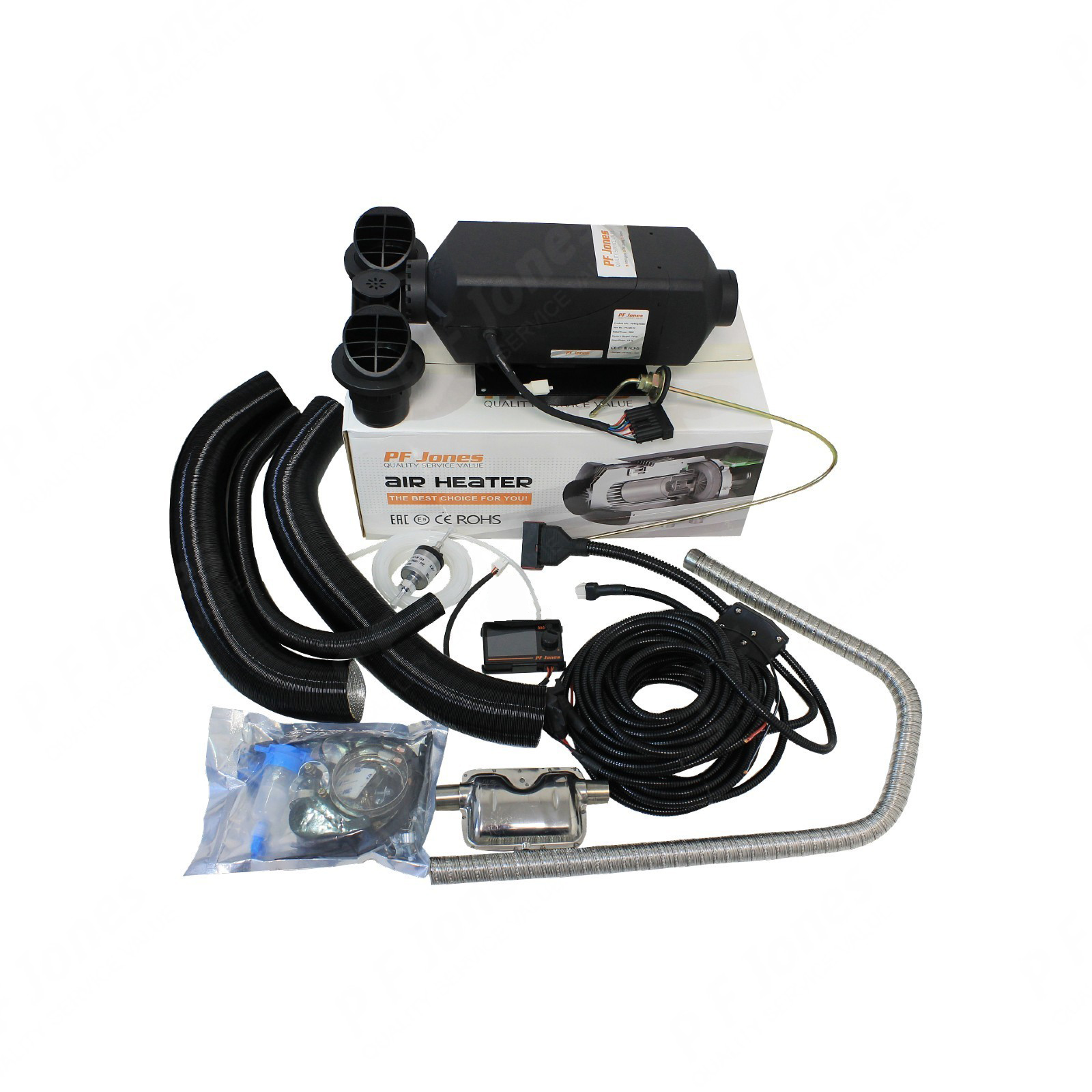 PF Jones Air Heater 12V / 2KW PFJ-2D-12 Vehicle Heating Kit