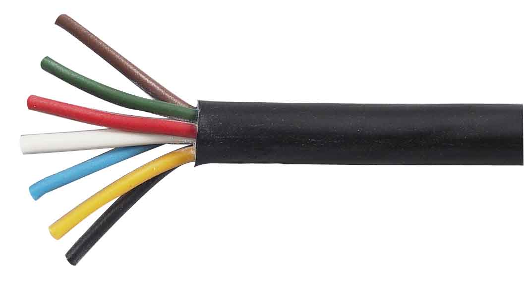 13 Core Thin-Wall PVC Trailer Cable - 12 x 1.5mm² and 1 x 2.5mm², 10m