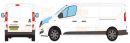 Fiat Talento L2 H1 Rear Twin Doors 2016 Onwards Rhino Roof Racks