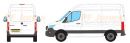 Mercedes Sprinter L1 H2 2018 Onwards Rhino Roof Racks