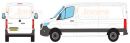 Mercedes Sprinter L2 H1 2018 Onwards Rhino Roof Racks
