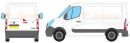 Nissan NV400 Short Wheel Base L1 Low Roof H1 Rhino Roof Racks