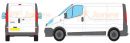 Nissan Primastar Short Wheel Base L1 Low Roof H1 Rear Twin Doors Rhino Roof Racks