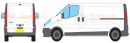 Nissan Primastar Long Wheel Base L2 Low Roof H1 Rear Tailgate Door Rhino Roof Racks