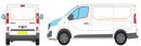 Renault Trafic Short Wheel Base L1 Low Roof H1 Rear Tailgate Door 2014 Onwards Rhino Roof Racks
