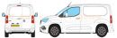 Vauxhall Combo L1 Twin Doors 2018 Onwards Rhino Roof Racks
