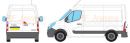 Vauxhall Movano Short Wheel Base L1 High Roof H2 2010 Onwards Rhino Roof Racks