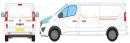 Vauxhall Vivaro Long wheel Base L2 Low Roof H1 Rear Twin Doors 2014 Onwards Rhino Roof Racks