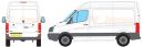 Volkswagen Crafter L1 H2 Rhino Roof Racks