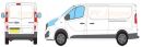 Renault Trafic Long Wheel Base L2 Low Roof H1 Rear Twin Doors 2014 Onwards Rhino Roof Racks