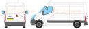 Vauxhall Movano Medium Wheel Base (L2)-High Roof (H2) 2010 Onwards Roof Racks
