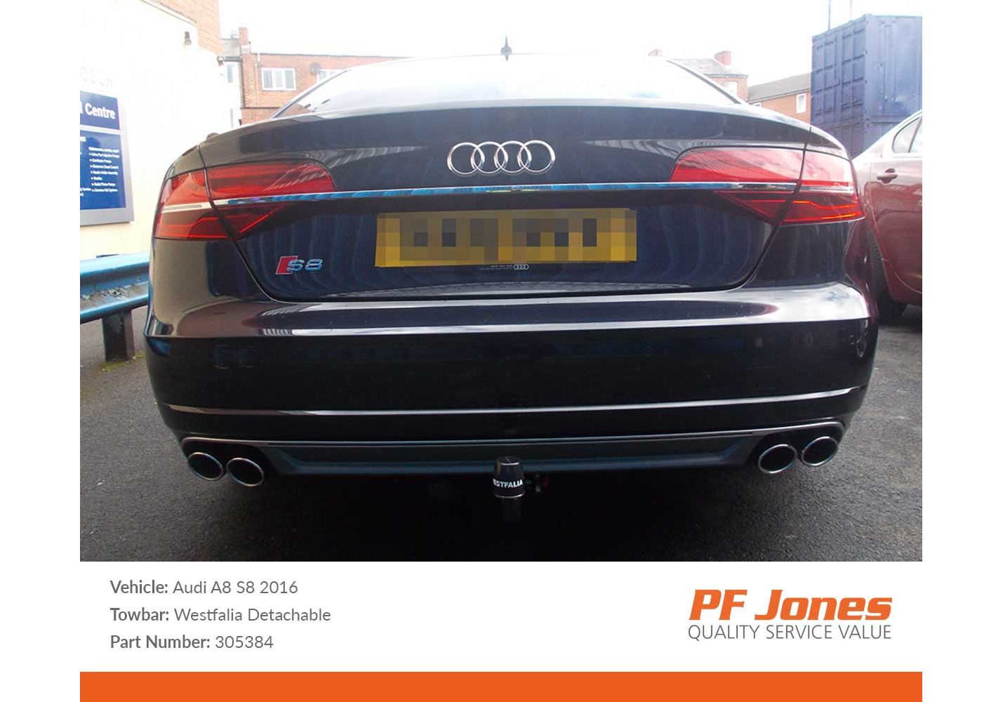 Audi a8 outlet towbar