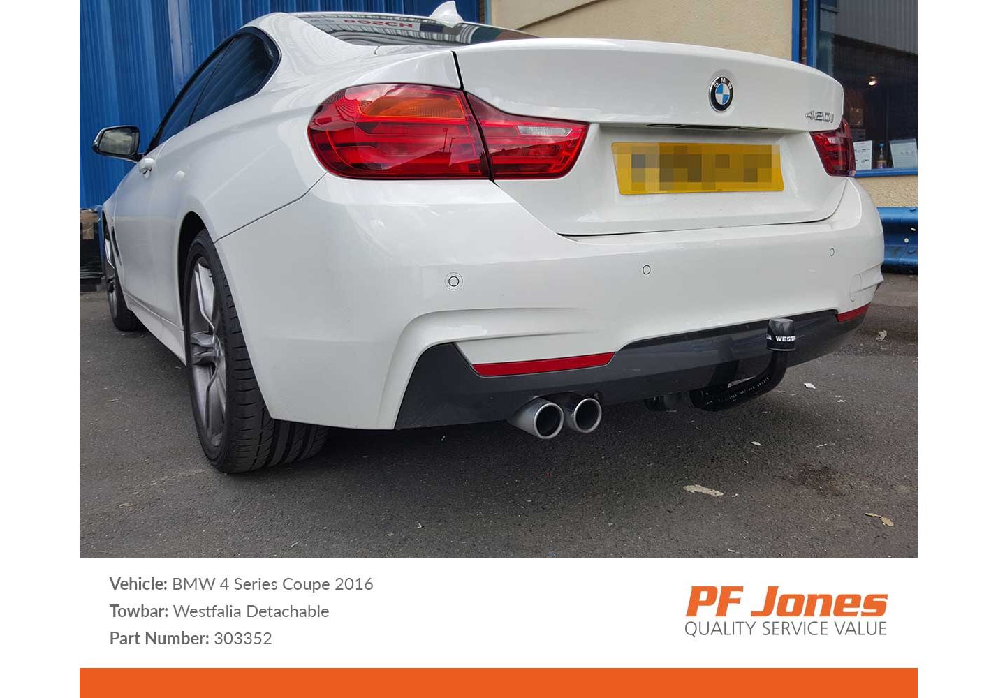 BMW 4 Series Coupe 2013 2019 Westfalia Detachable Towbar