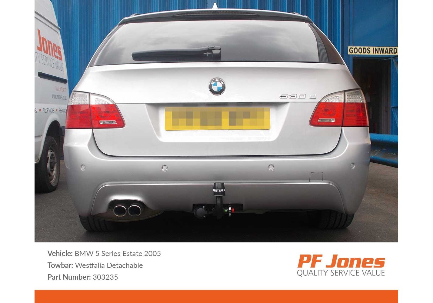 BMW 5 Series Estate E61 2004 2010 Westfalia Detachable Towbar