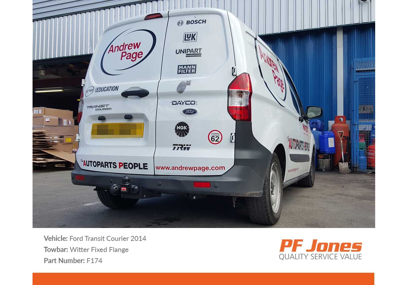 Ford Transit Courier Van B460 2014 Onwards Witter Flange Towbar