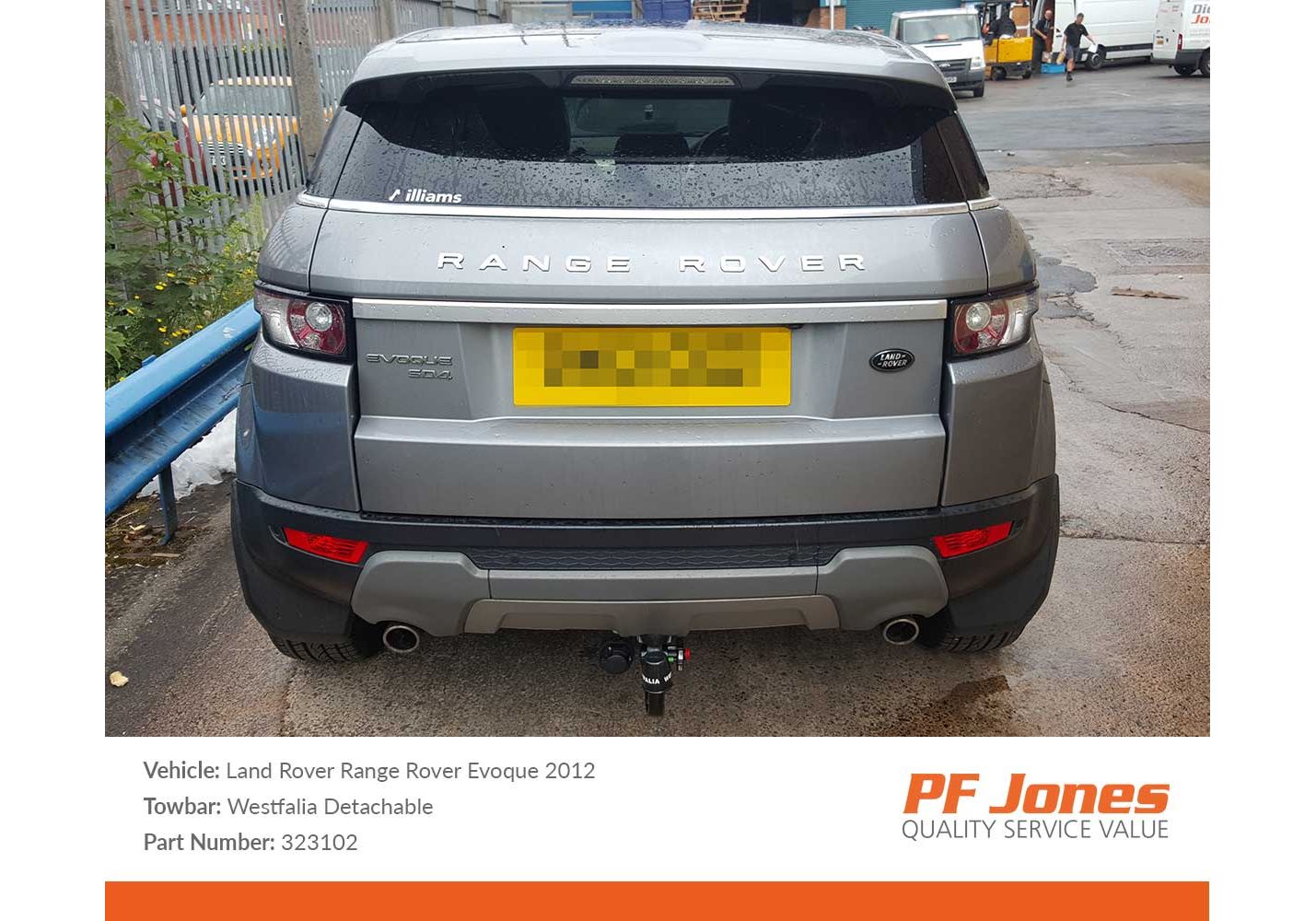 Evoque detachable sales towbar
