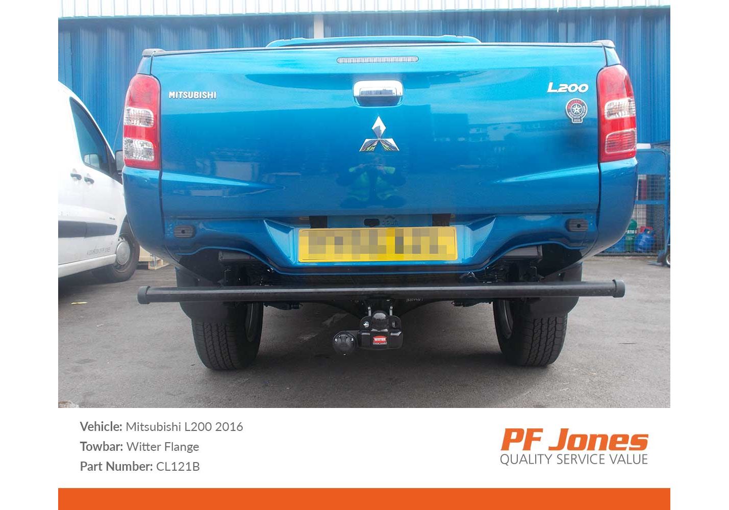 Mitsubishi L200 20152019 Witter Fixed Flange Towbar