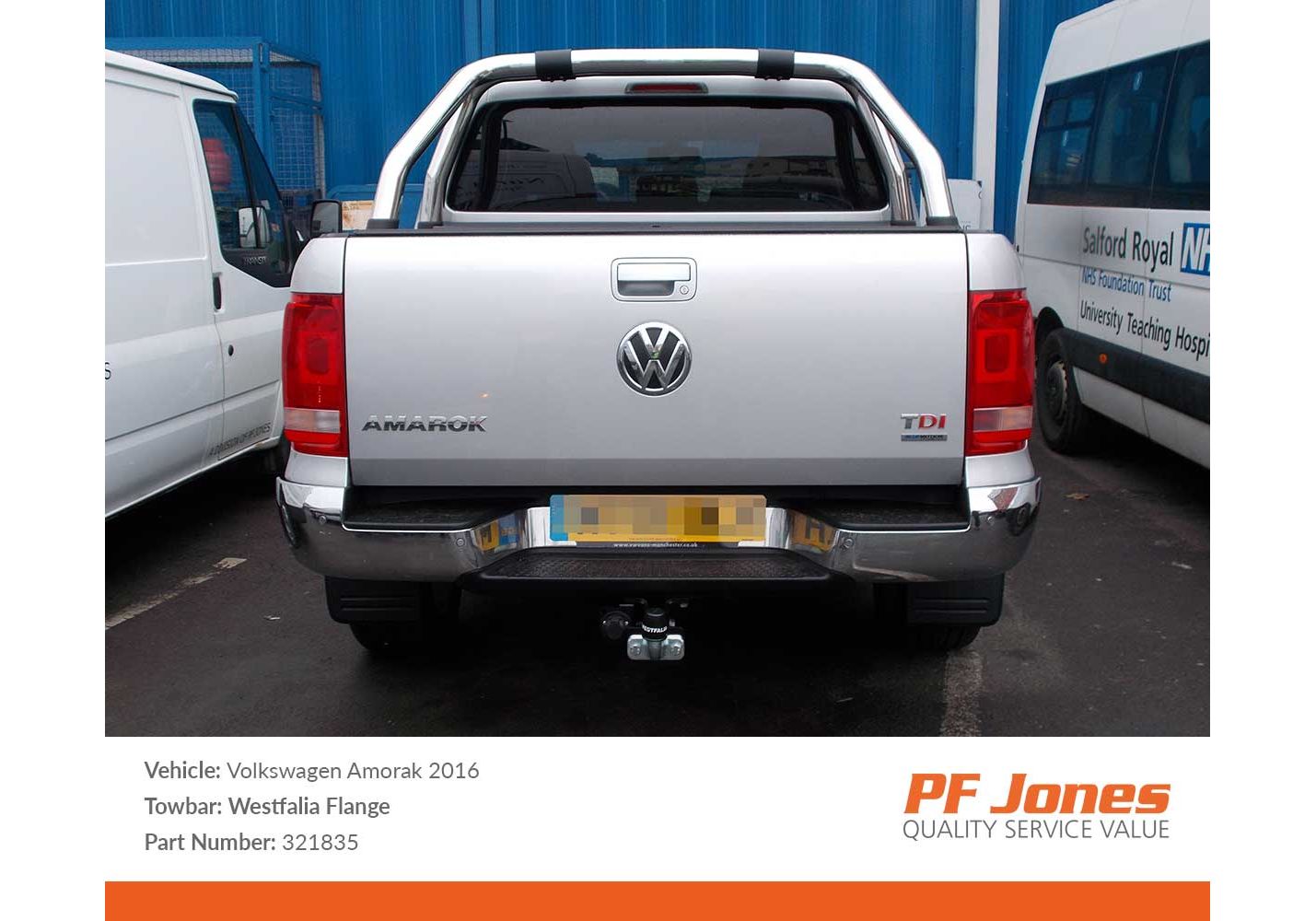 Volkswagen Amarok 2010 2020 Westfalia Flange Towbar