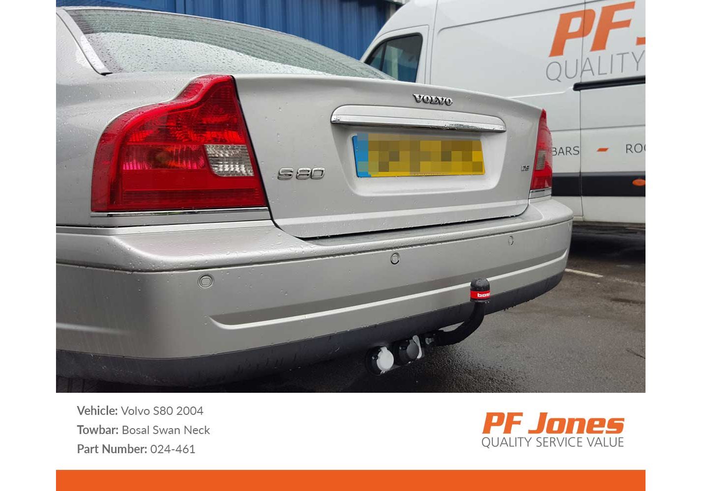 Volvo S80 Saloon 07 2004 2006 Oris Swan neck tow bar