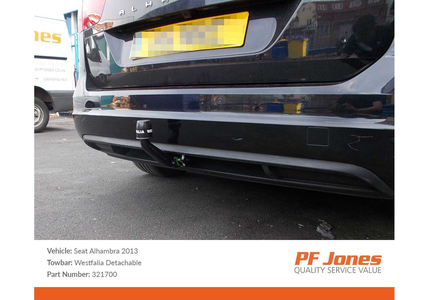 Seat Alhambra 2013-2020 Westfalia Detachable Towbar
