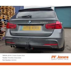 BMW 3 Series Tourer F31 2012 Onwards Westfalia Detachable Towbar