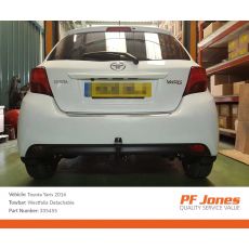 Toyota Yaris 2014 Onwards Westfalia Detachable Towbar