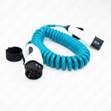 4.5m (Spiral) 20 Amp Type 2 to Type 2 EV Charging Cable