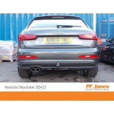 Audi Q3 Westfalia Detachable Towbar Rear View Neck Removed 305423