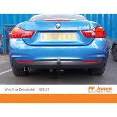 BMW 4 Series Couple Westfalia Detachable Towbar, Neck Fitted, Rear View