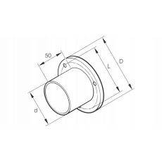 Eberspacher 60mm Flange Ducting Cconnector