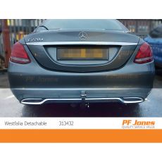 Mercedes C Class Saloon Westfalia Detachable Towbar Neck Fitted Close Up