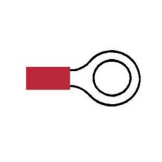 Red Pre-Insulated Ring Terminals - 8.00mm, 0-001-48