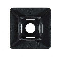 Black Adhesive Fixing Base for 5mm Cable Ties - 28 x 28mm, 0-002-41