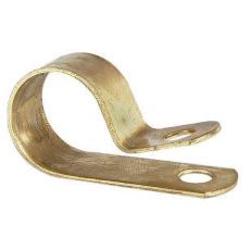 Brass P Cable Clips for 5mm diameter cable 0-002-66