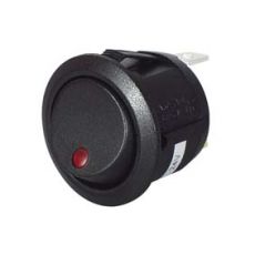 Blue LED On/Off Round Rocker Switch - 12/24V 0-531-02