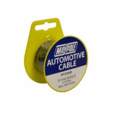 2.5M MINI REEL SINGLE BLACK CABLE 1x 3mm² 27amp