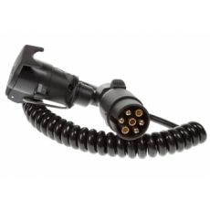 EXTENSION LEAD CURLY 1.5M 12N 7PIN PLUG & SOCKET DP