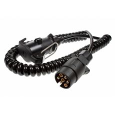 EXTENSION LEAD CURLY 2.5M 12N 7PIN PLUG & SOCKET DP