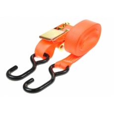 RATCHET STRAP & HOOKS 25MM x 4.5M 600Kg GS PK2