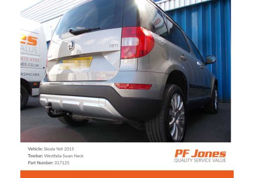 Skoda Yeti 2009 Onwards Westfalia Swan Neck Towbar