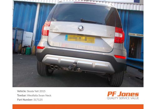 Skoda Yeti 2009 Onwards Westfalia Swan Neck Towbar