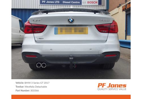 BMW 3 Series Gran Turismo F34 2013 Onwards Westfalia Detachable Towbar